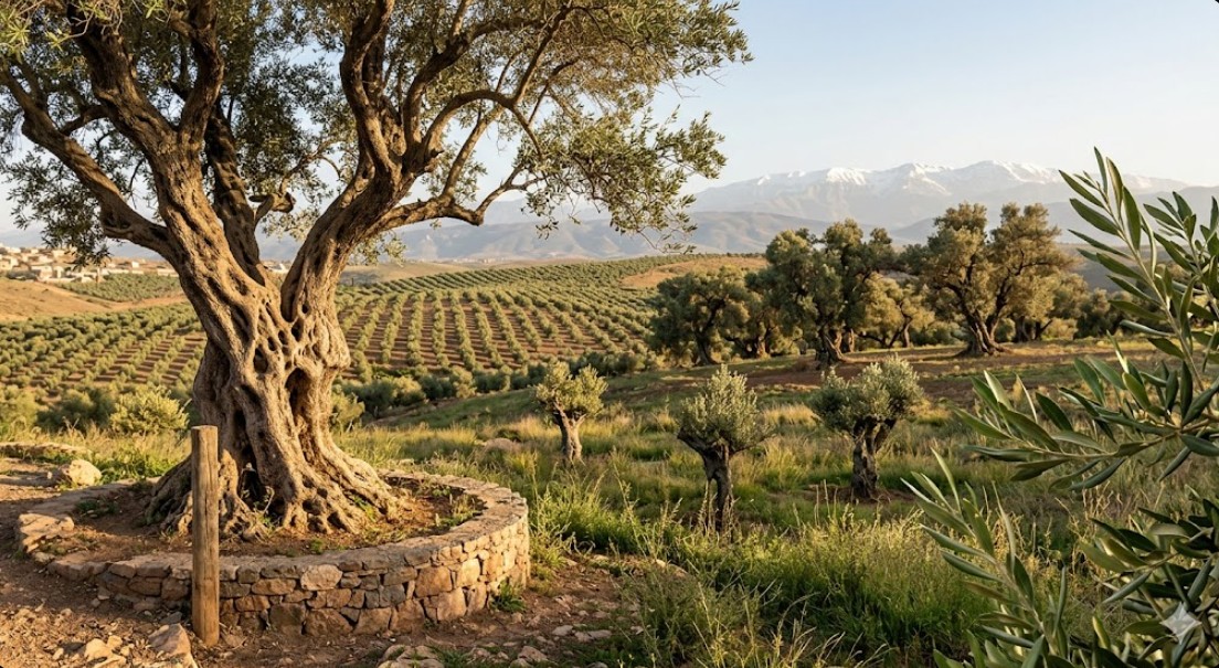 Ancient Picholine Marocaine olive tree